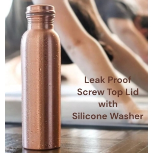 100% Pure Copper Water Bottle 32oz Leak Proof Lid. Free Extra Silicone Ring USA.