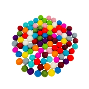 200 Pcs Mixed Colors Natural Felt Balls. 100% Wool Handcrafted 2.0 cm Wholesale