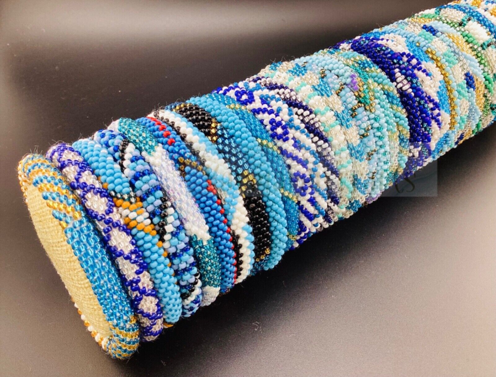 6 PCs Nepal Beaded Bracelets Blue Theme Wholesale Seed Beads Friendship Bracelet