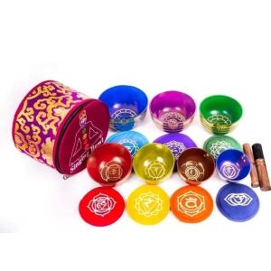 Chakra Singing Bowl Set. Set of 7 Bowls- For Meditation, Healing and Decoration.