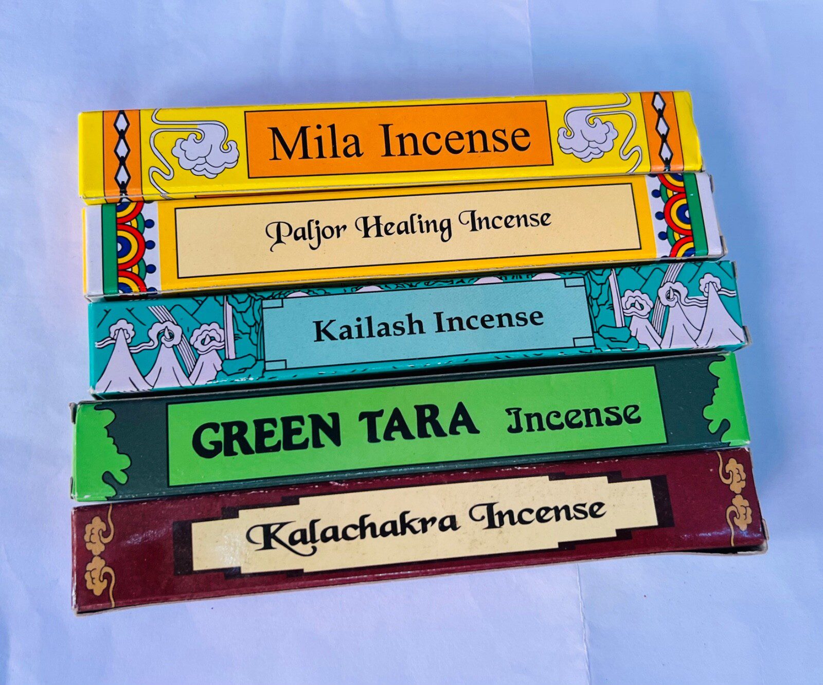 Green Tara Incense Gift Set. 5 Variety Natural Tibetan Incense.