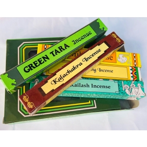 Green Tara Incense Gift Set. 5 Variety Natural Tibetan Incense.