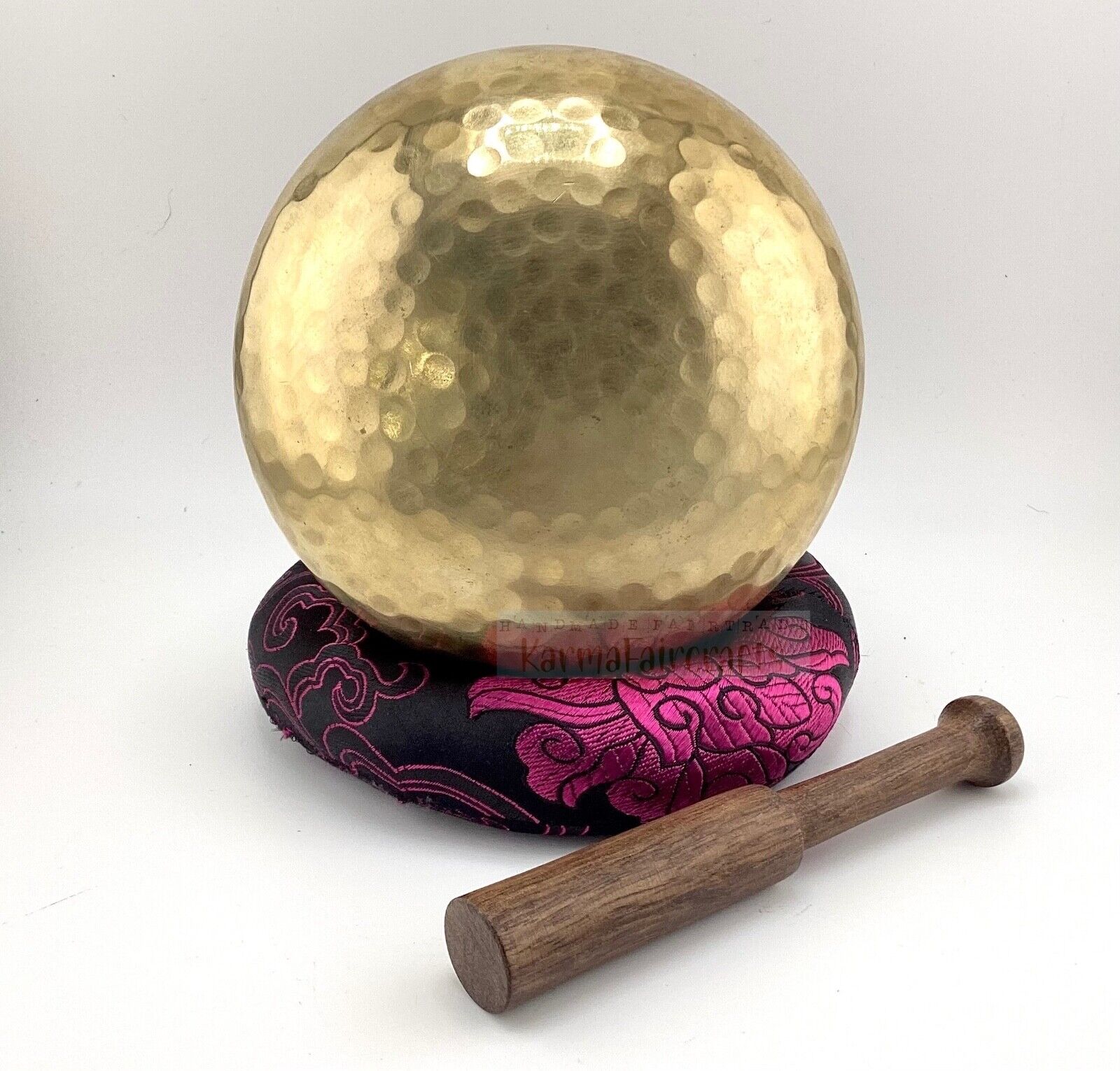 Handmade Hammered singing bowl. 4 inch Tibetan Sound Bowl set w/Mallet cushion