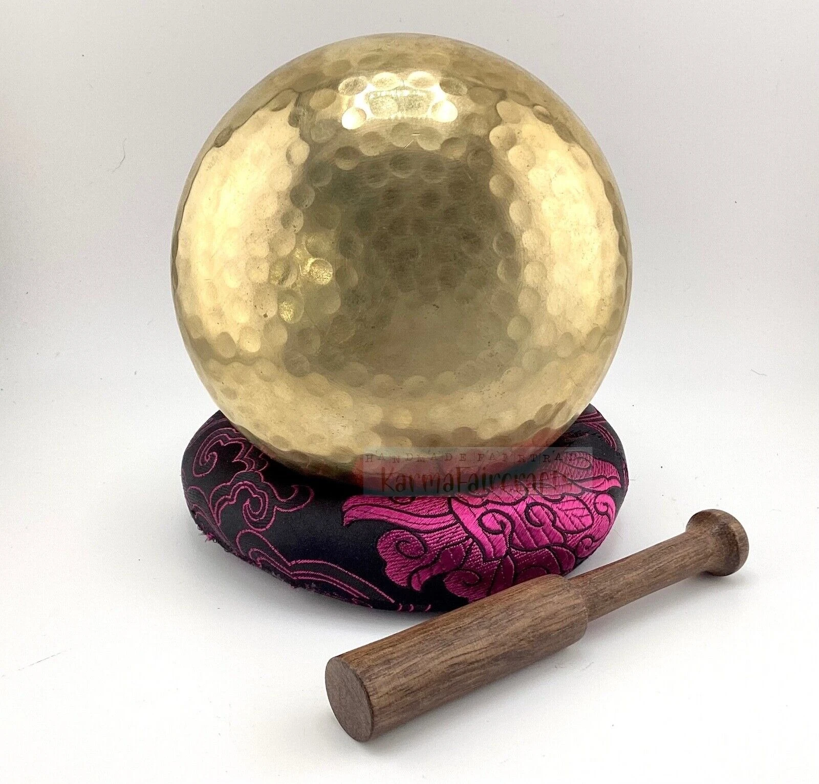 Handmade Hammered singing bowl. 4 inch Tibetan Sound Bowl set w/Mallet cushion
