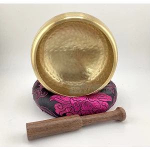 Handmade Hammered singing bowl. 4 inch Tibetan Sound Bowl set w/Mallet cushion