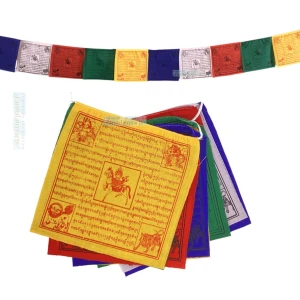Tibetan Wind Horse Prayer Flags. Authentic 100% Cotton 10 Flags Pack. 7x8 inches